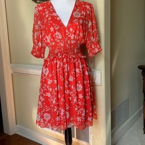 Read chiffon floral dress